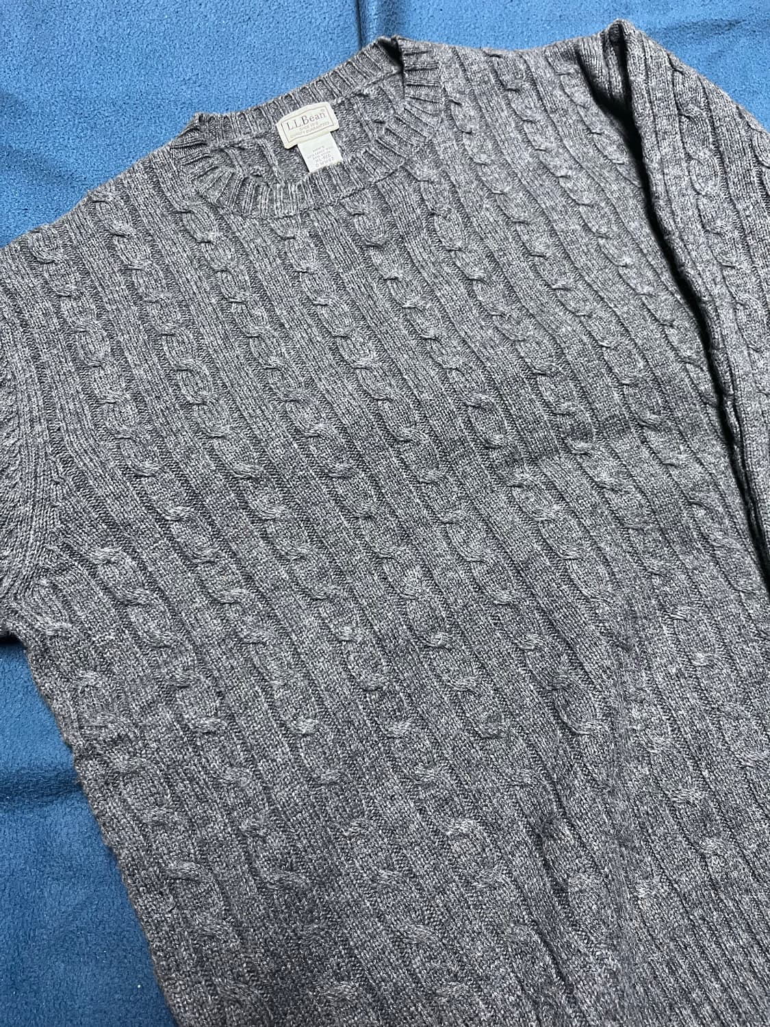 L.L.Bean 올리브그린 램스울 80 혼방 니트 XL 상품이미지1