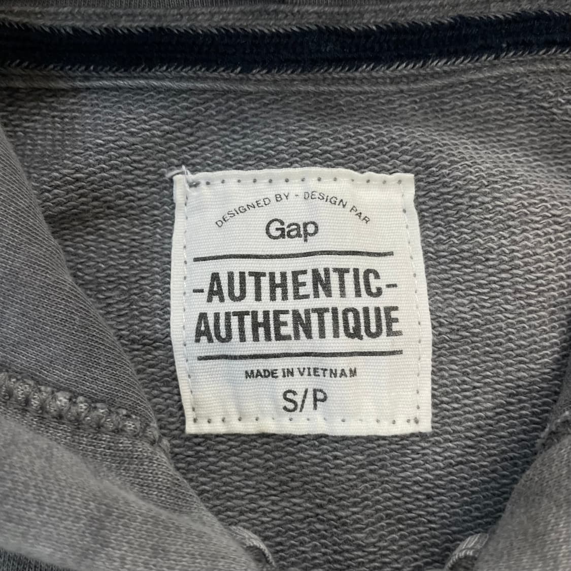 갭 Gap 스펠 로고 후드집업 피그먼트 그레이 상품이미지4