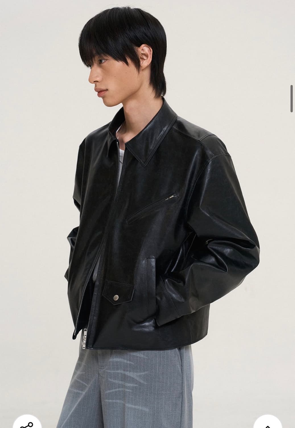 (L) 도프제이슨 파이로 싱글 레더자켓 BLACK 판매 상품이미지5