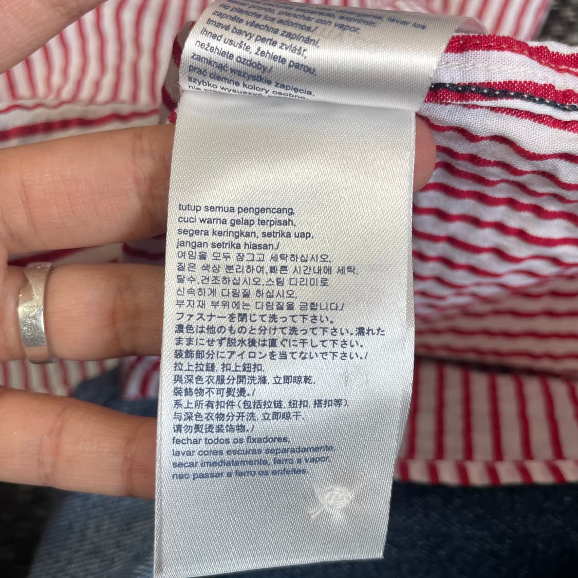 타미힐피거 레드 스트라이프 레귤러핏 M 상품이미지8