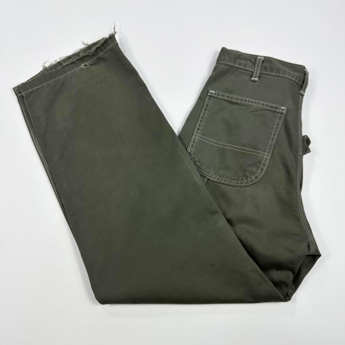 28 JPN 재팬빈티지 카펜터 와이드 카고팬츠 카키 상품이미지1