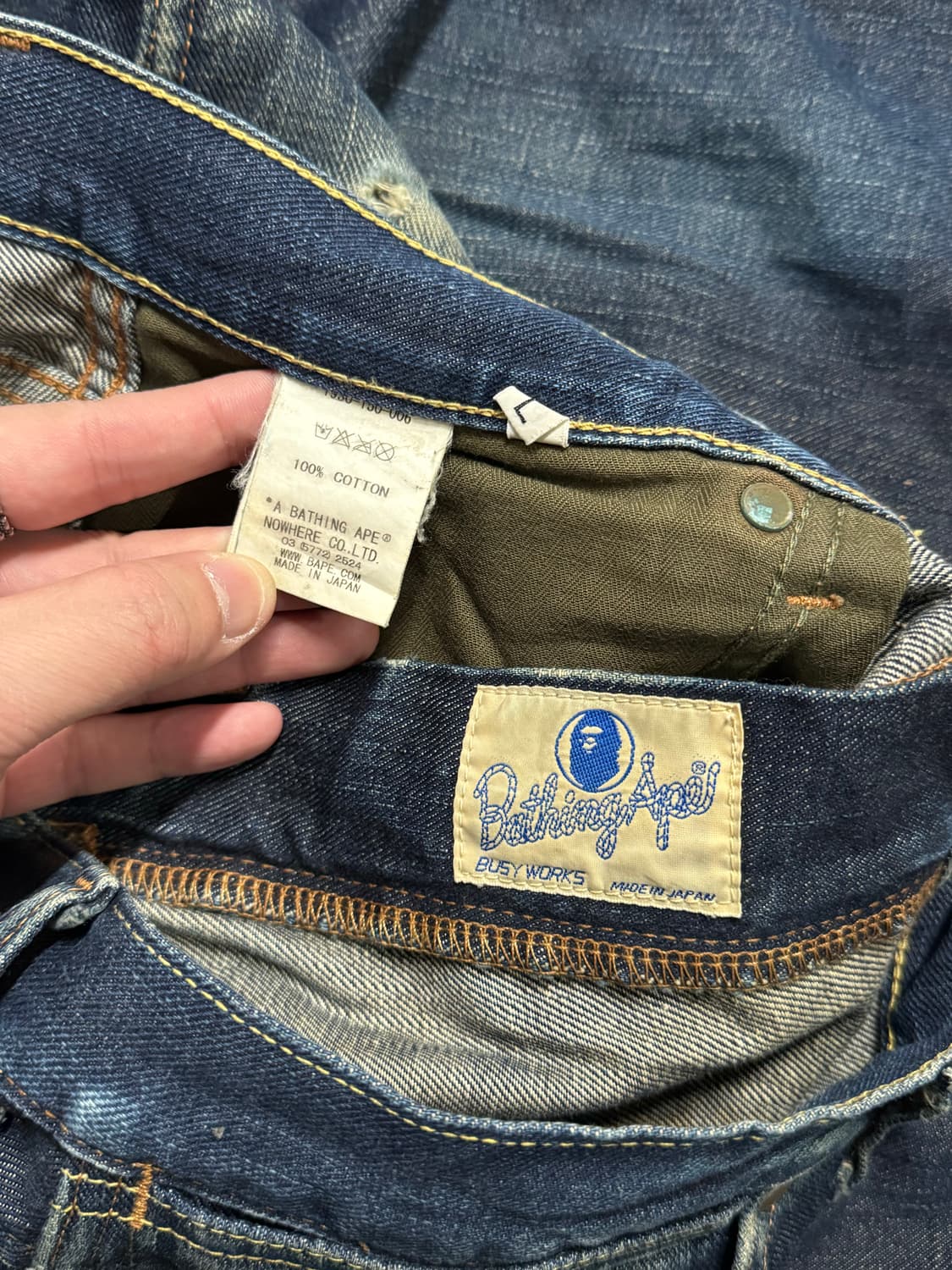 00s 베이프 스타 커스텀 워시드 데님팬츠  상품이미지9