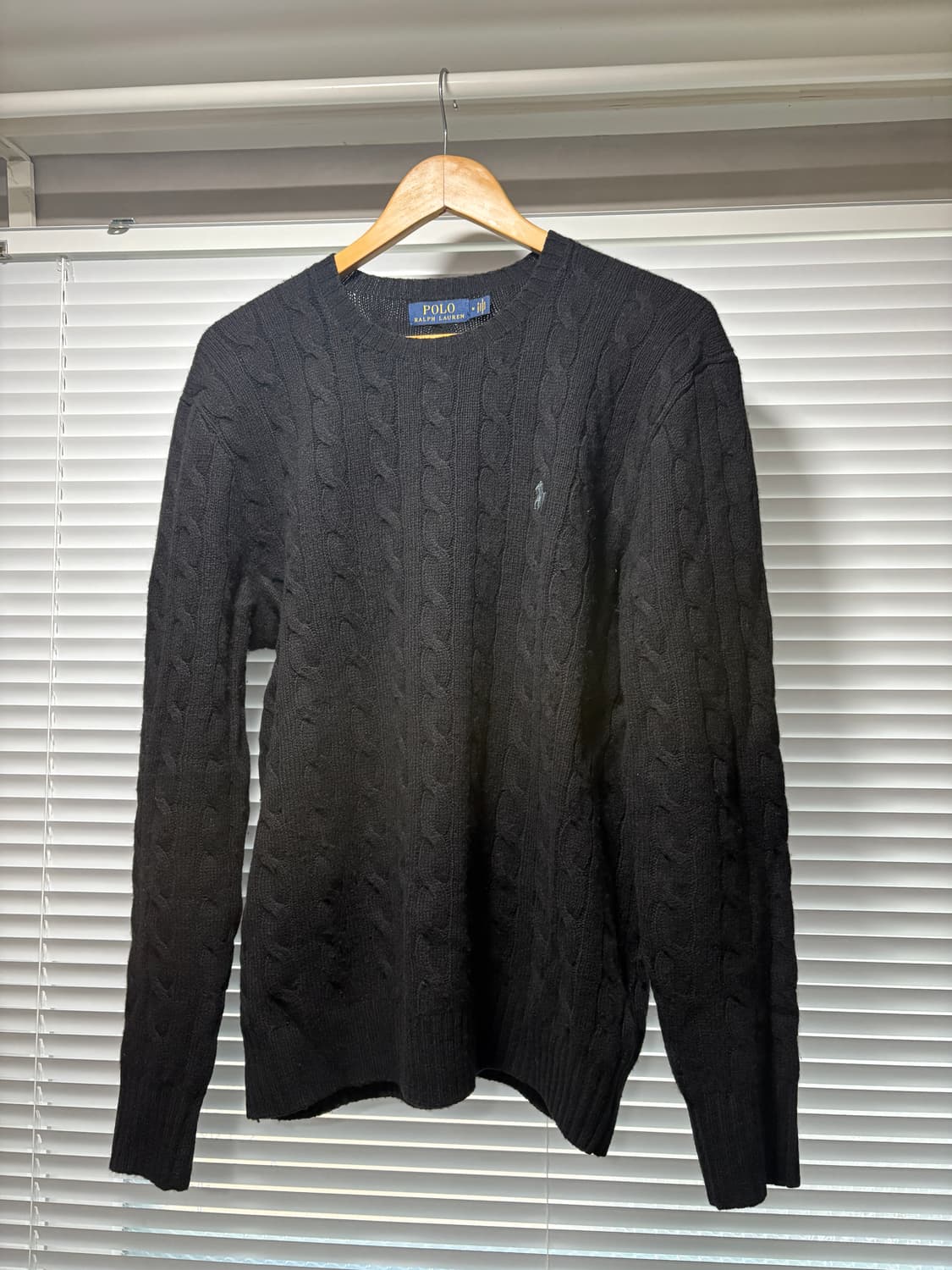(M) 폴로 캐시미어 블렌드 케이블 니트 상품이미지1