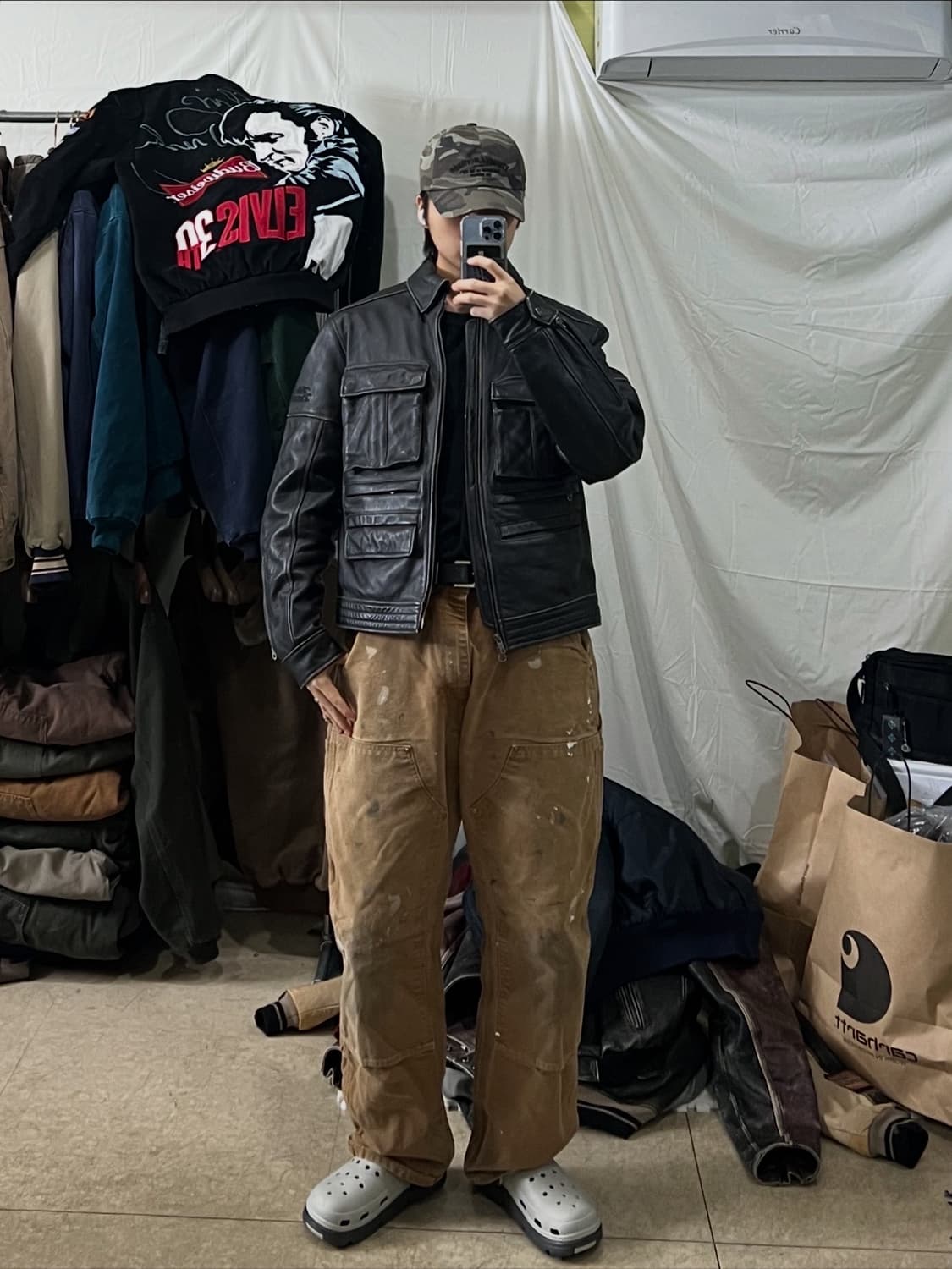 할리데이비슨 멀티포켓 라이더자켓 가죽자켓 상품이미지5