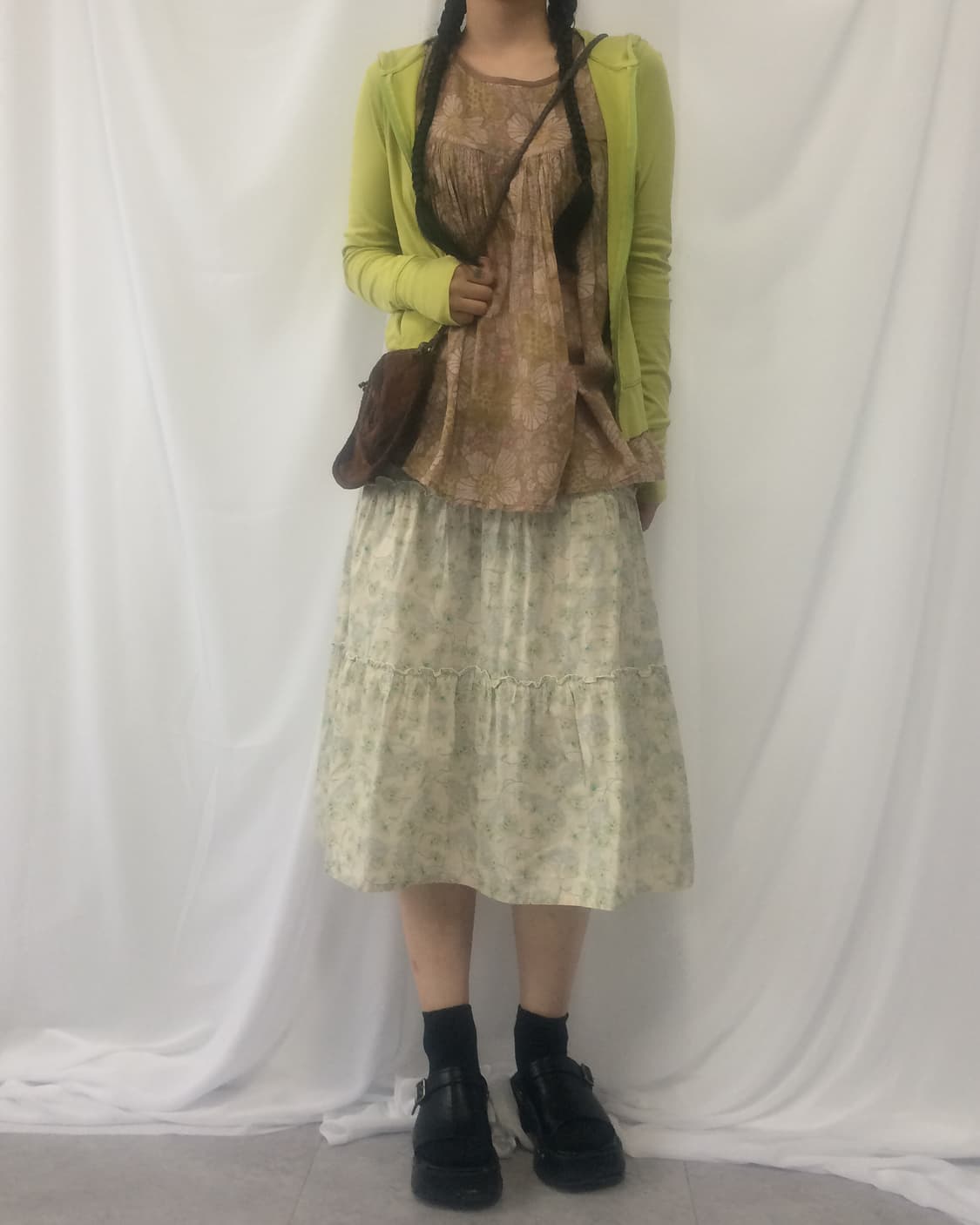 Flower pattern layer long skirt 상품이미지6