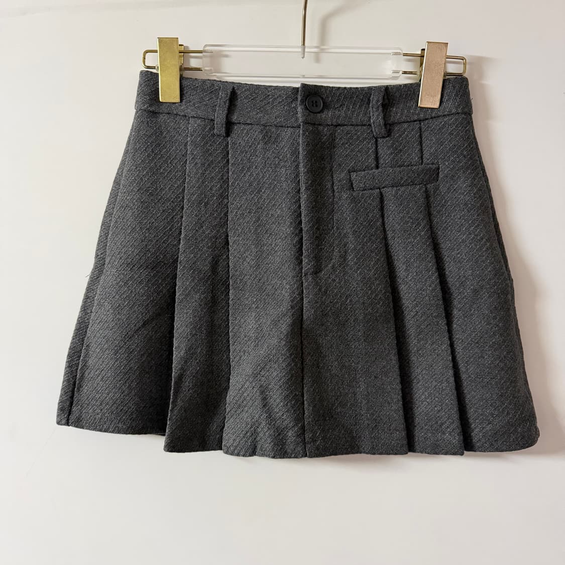 새상품 여자 모직 플리츠 스커트 S 상품이미지1