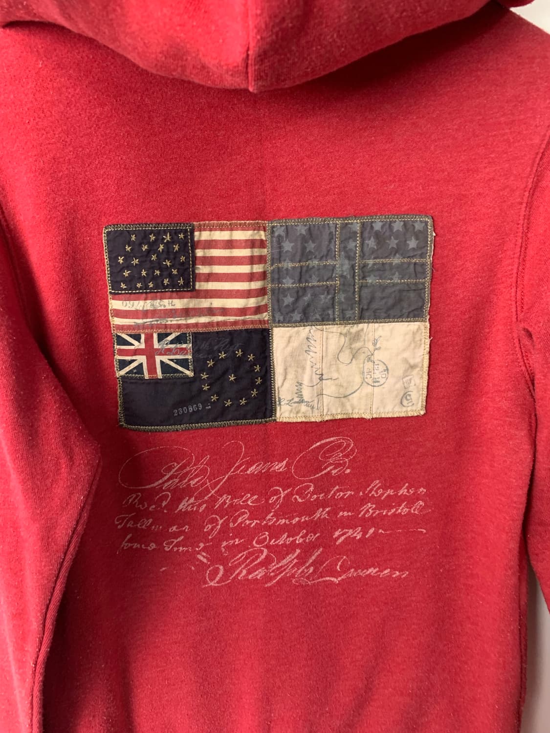 폴로 랄프로렌 엠브로이드 성조기 자수 후드집업 상품이미지6