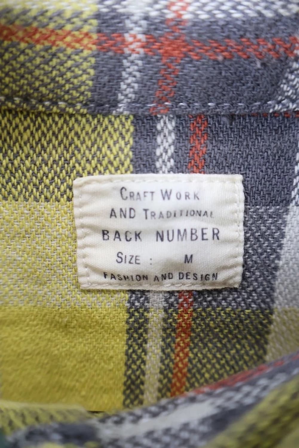 Back Number Yellow Plaid Hood Shirt 상품이미지5