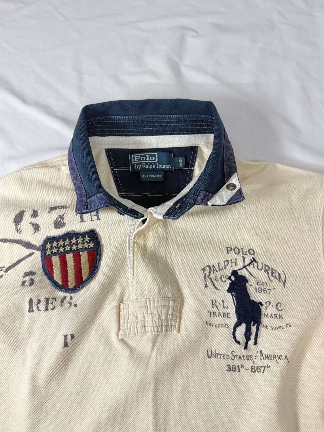 폴로 랄프로렌 빅포니 성조기 카라티 아이보리 상품이미지5