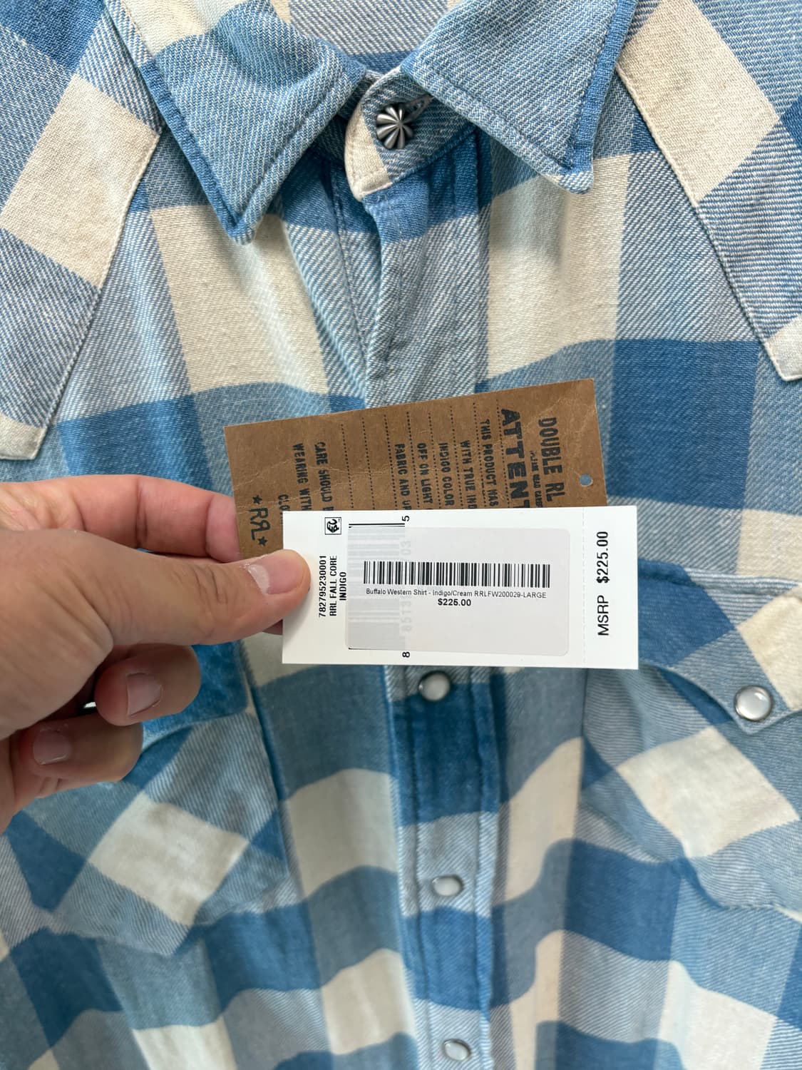 rrl 더블알엘 플래드 셔츠 L 상품이미지4