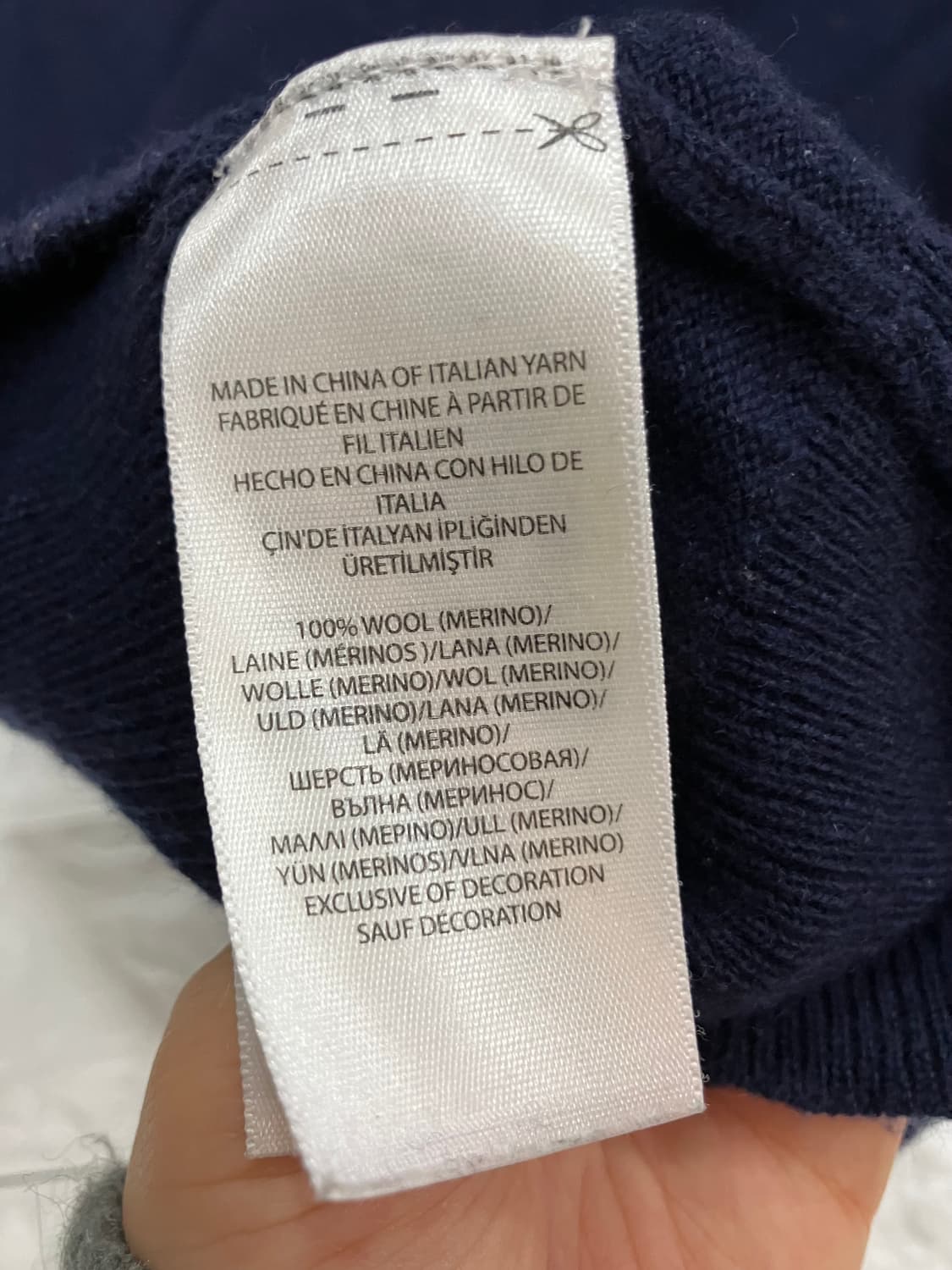 폴로 랄프로렌 네이비 V넥 니트 L 상품이미지4
