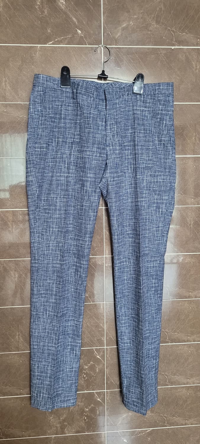 👔남성34인치👔T.I FOR MEN 블루 체크 슬랙스 새삥💫 상품이미지1