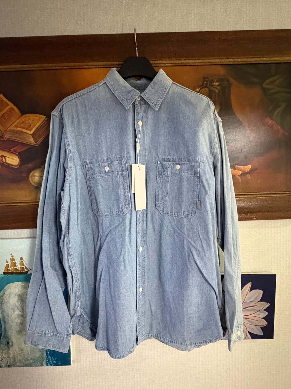 (새상품)에스피오나지 샴브레이 셔츠 xl 상품이미지1