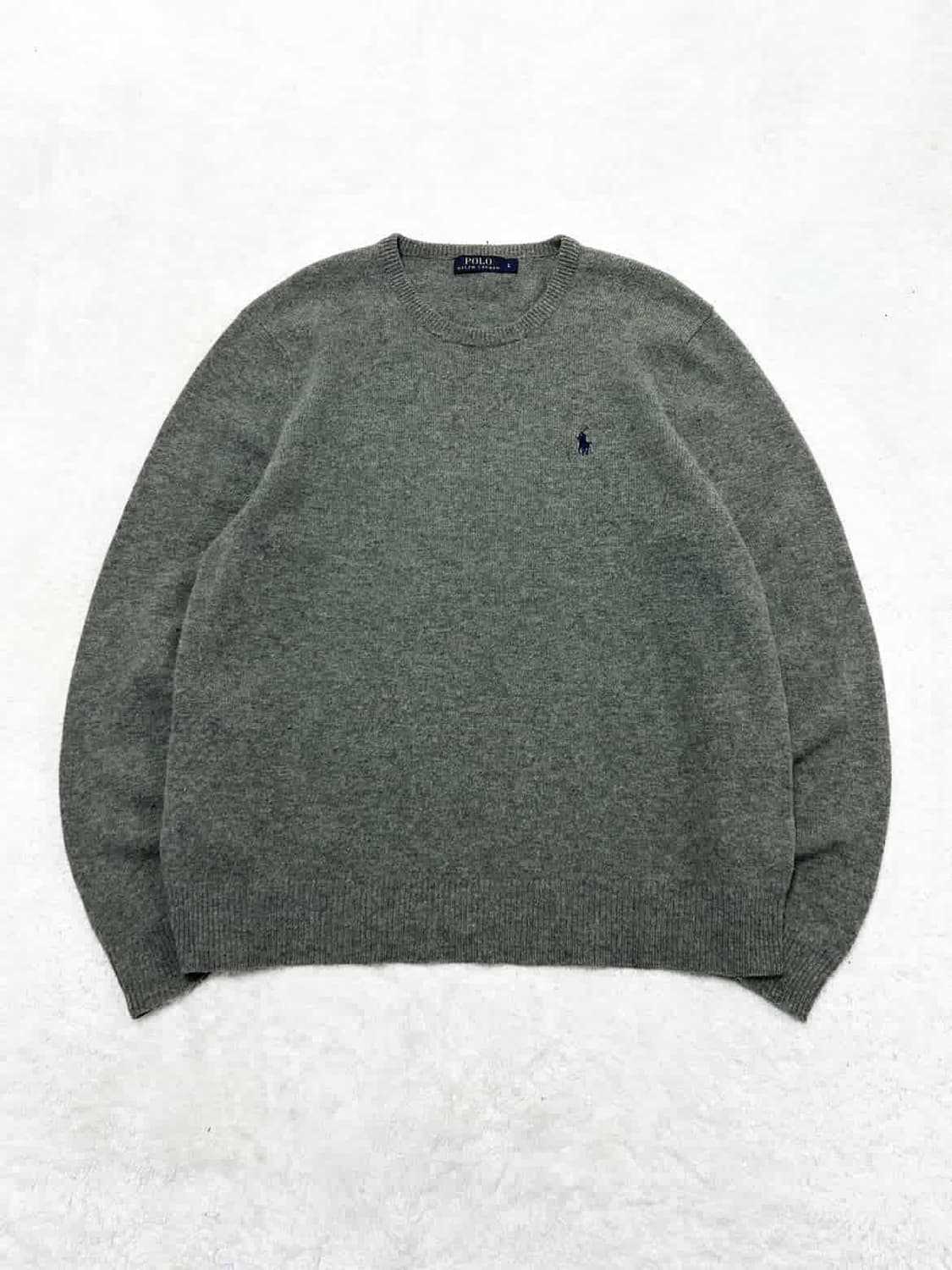 폴로 네이비포니 그레이 램스울 니트 상품이미지6