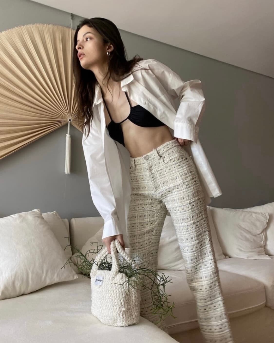 글로니 트위드팬츠 Glownly tweed pants 상품이미지1