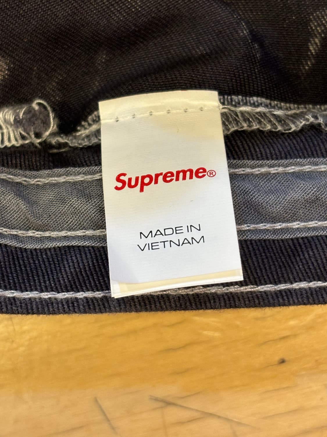 Supreme Bleached Chino Camp Cap Black 상품이미지4