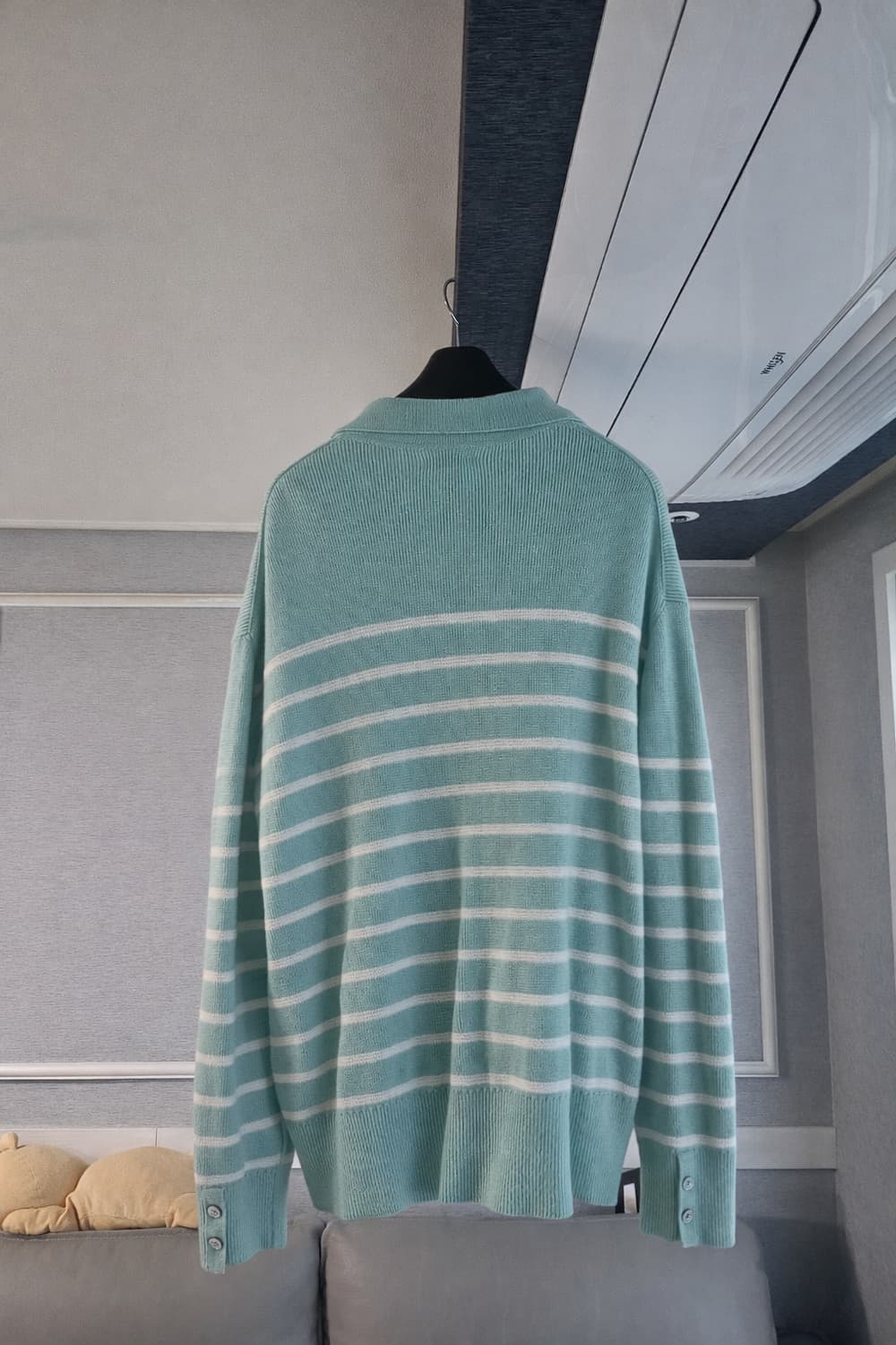 [거의 새것] 시스템옴므 카라 니트 긴팔 티셔츠 105 상품이미지2