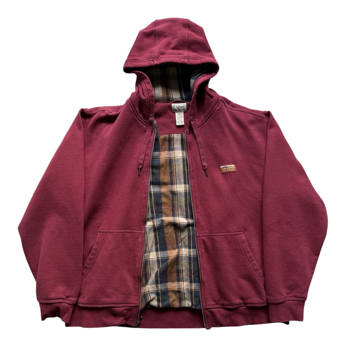 00s 엘엘빈 후드 집업 버건디 상품이미지3