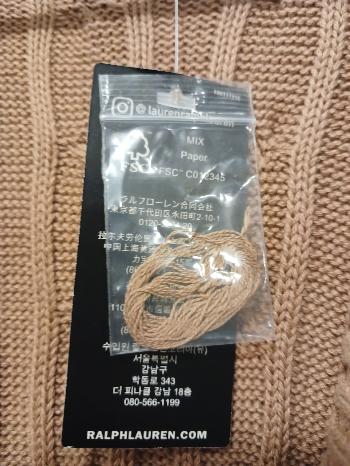 랄프 로렌 정품 여성 니트 랩 원피스 95 ~ 105 사이즈 상품이미지3