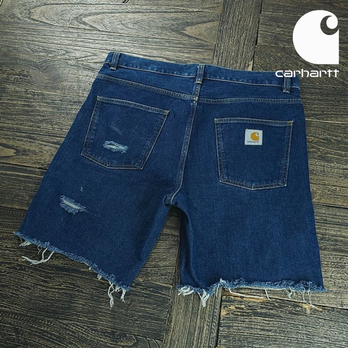 [칼하트] 디스트로이드 데님 하프 핸트 청반바지 M20594 상품이미지1