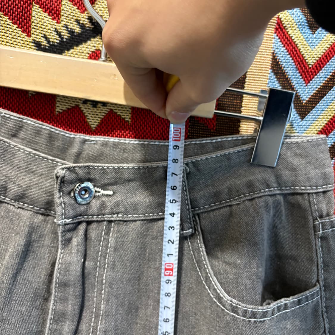 빈티지 백 자수 일제풍 데님팬츠 상품이미지10