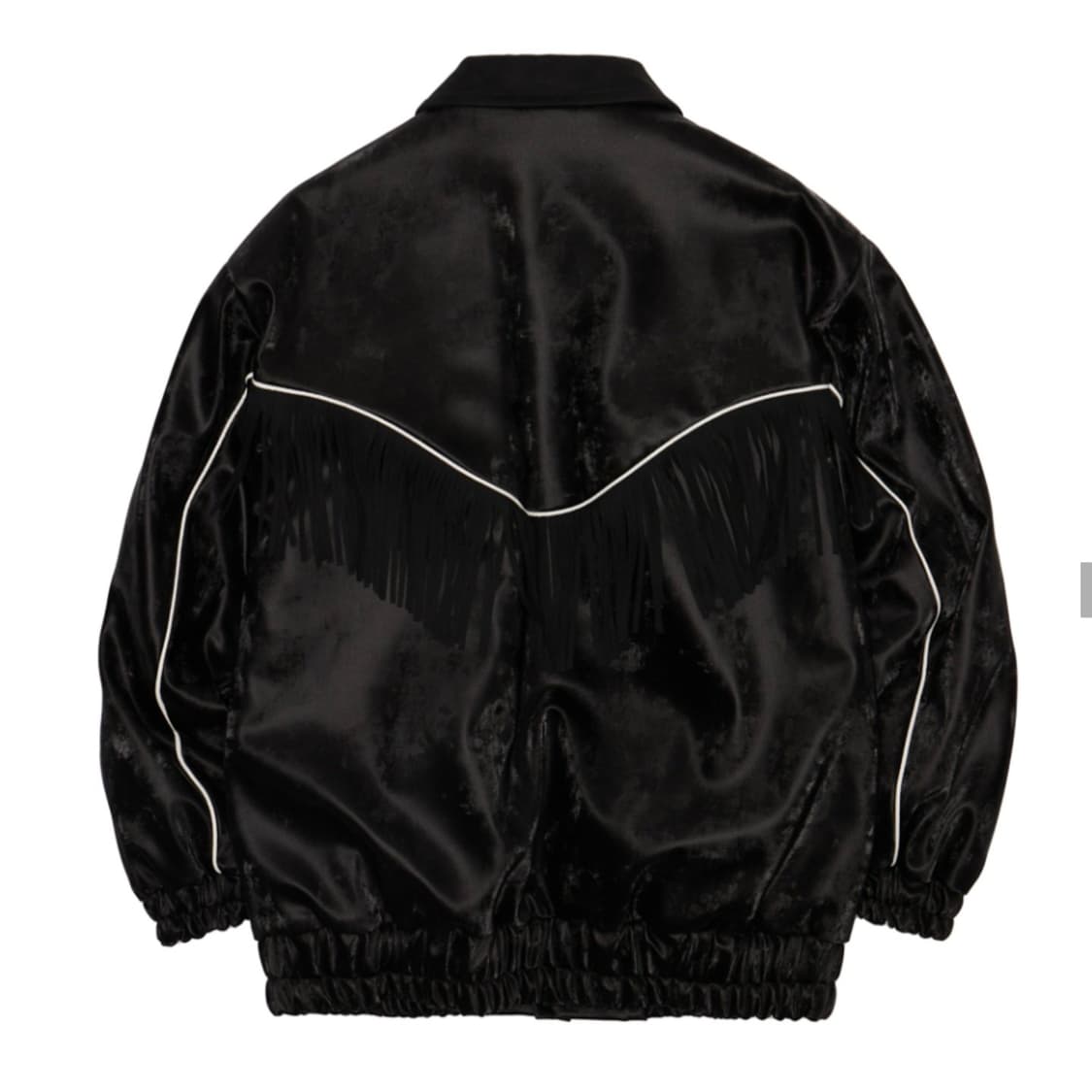 SUEDE FRINGE LEATHER JUMPER_[BLACK] 상품이미지2