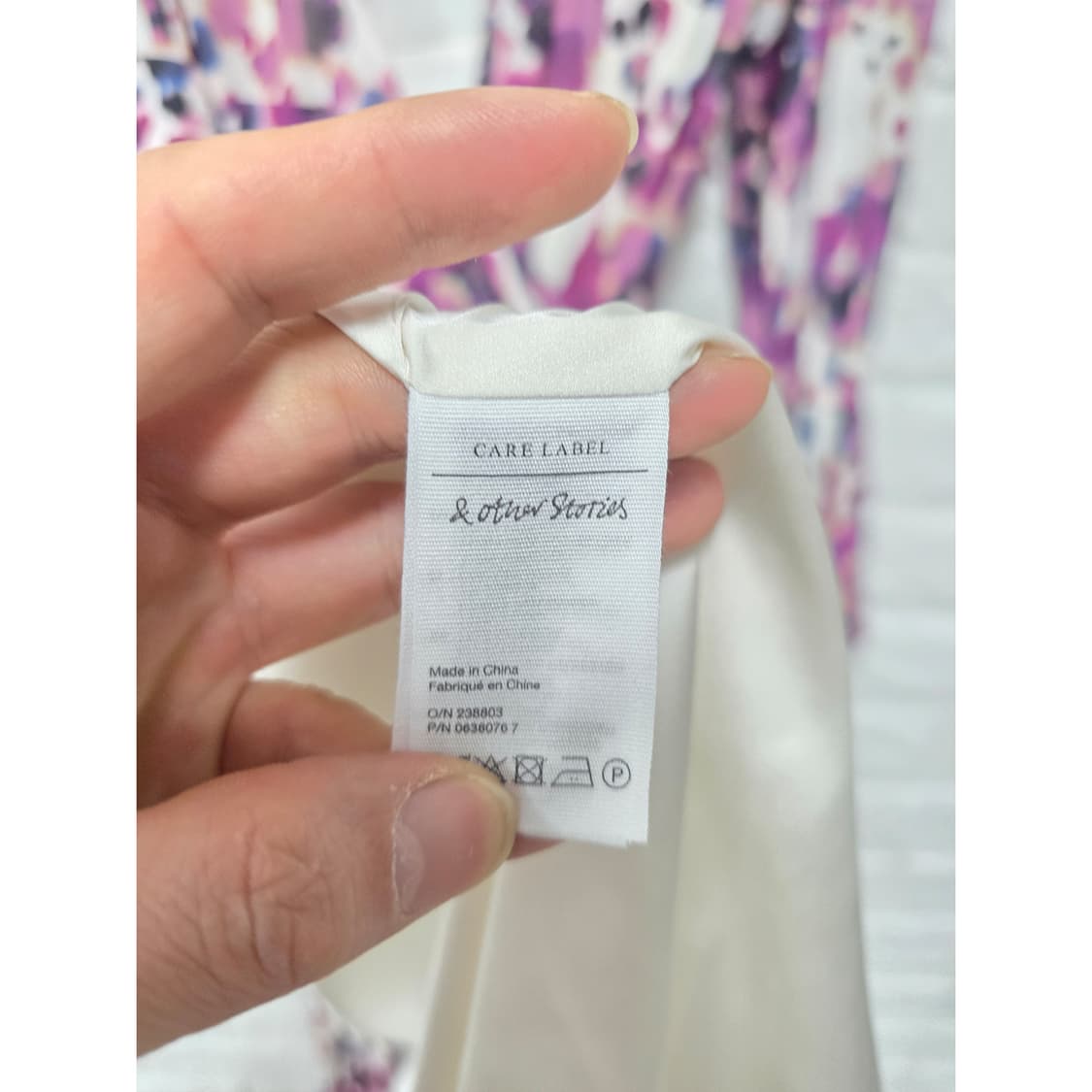 앤아더스토리 퍼플 패턴 롱 원피스 M 새상품 상품이미지3