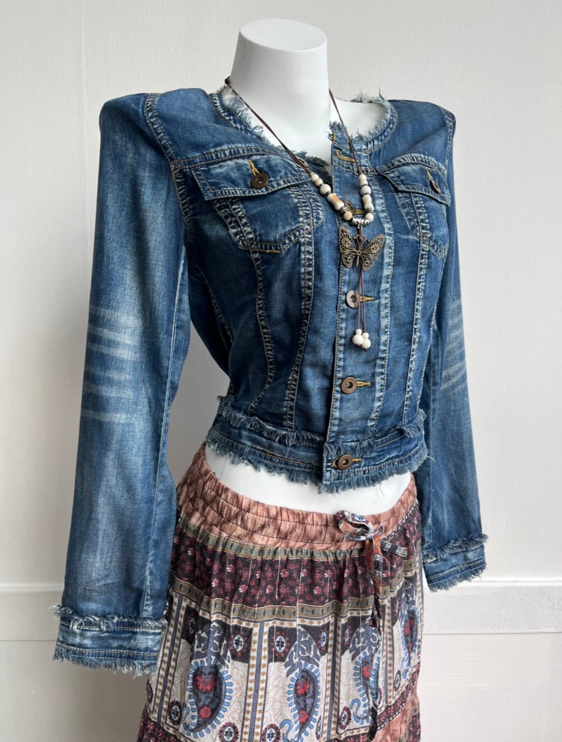 GRAND TABLE 프린지 트림 데님 자켓 상품이미지1