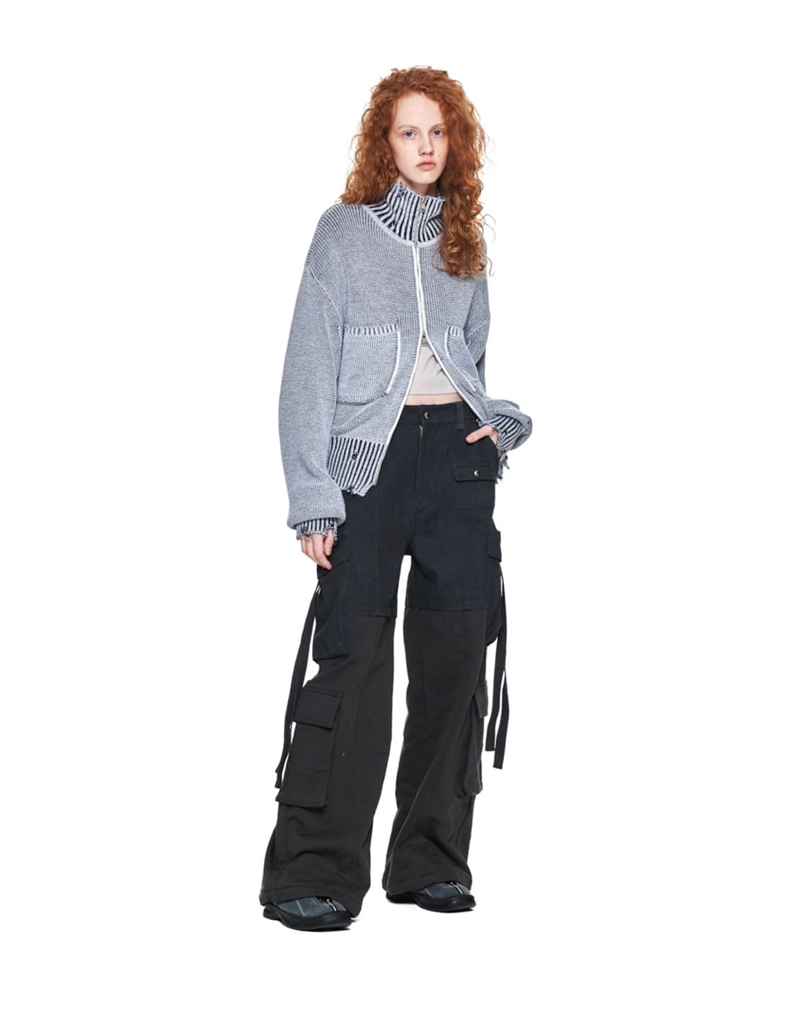 마뗑킴 컬러 립드 하이넥 집업 상품이미지7