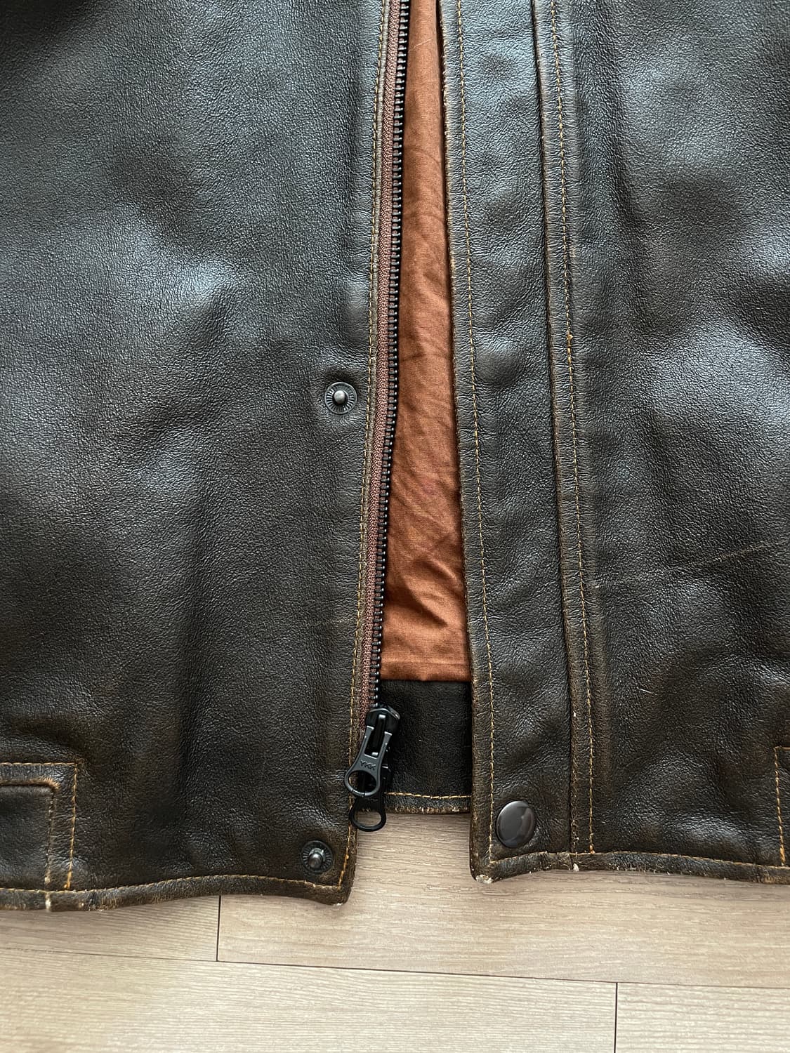 90s 올드갭 레더 자켓 gap 브라운 상품이미지8