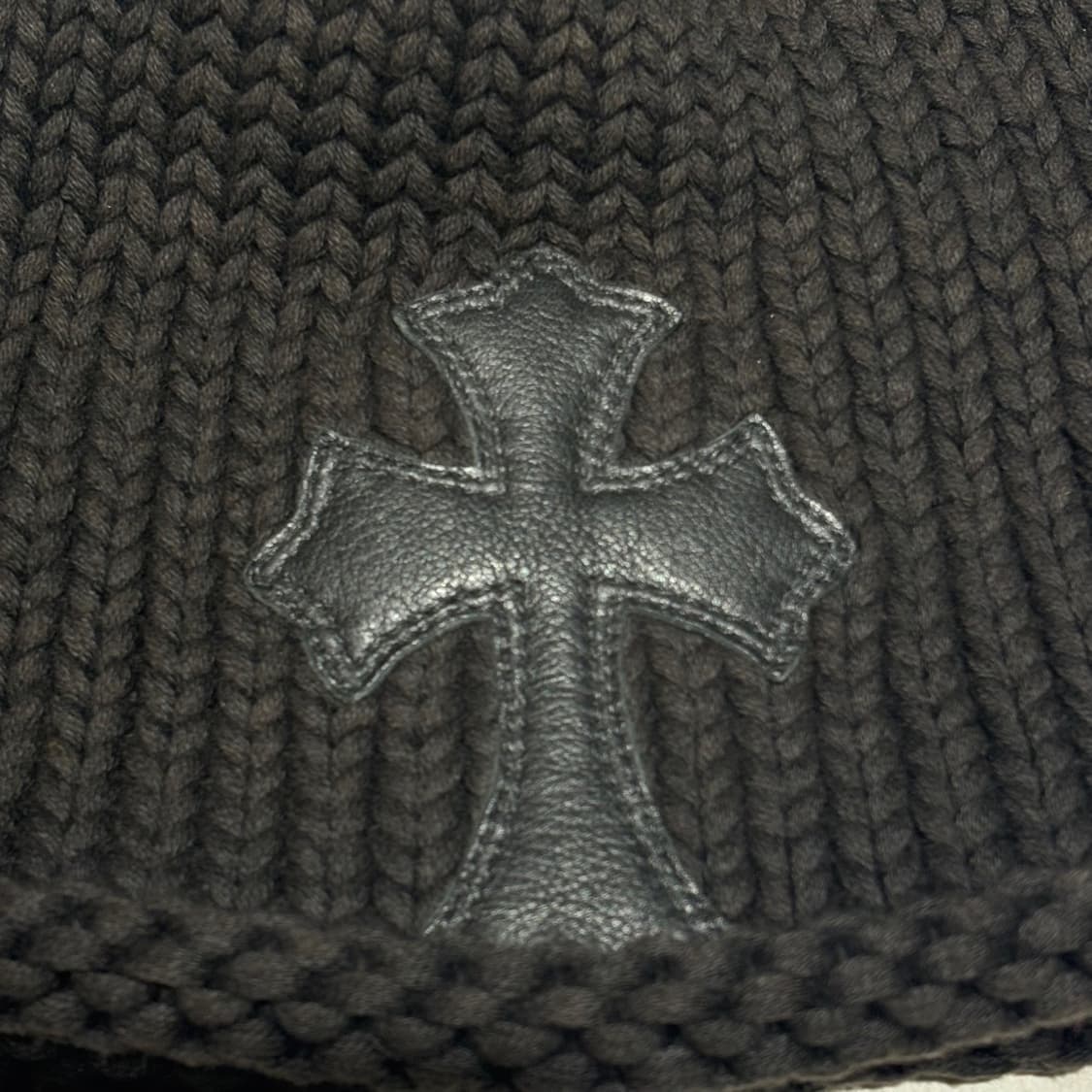 크롬하츠 레더 패치 크로스 코튼 비니 상품이미지3