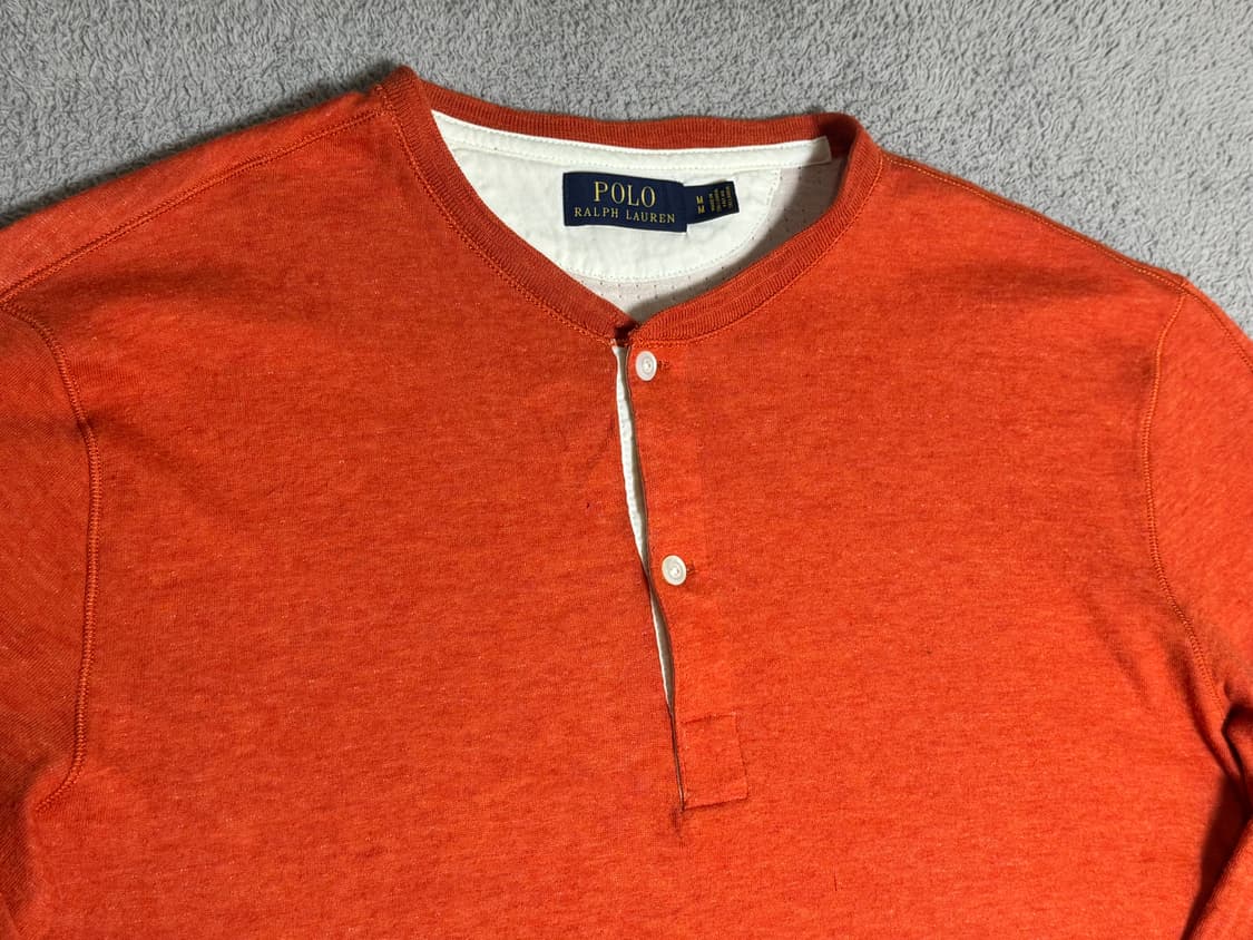 M 100-105 polo 폴로 랄프로렌 오렌지 헨리넥 니트   상품이미지3