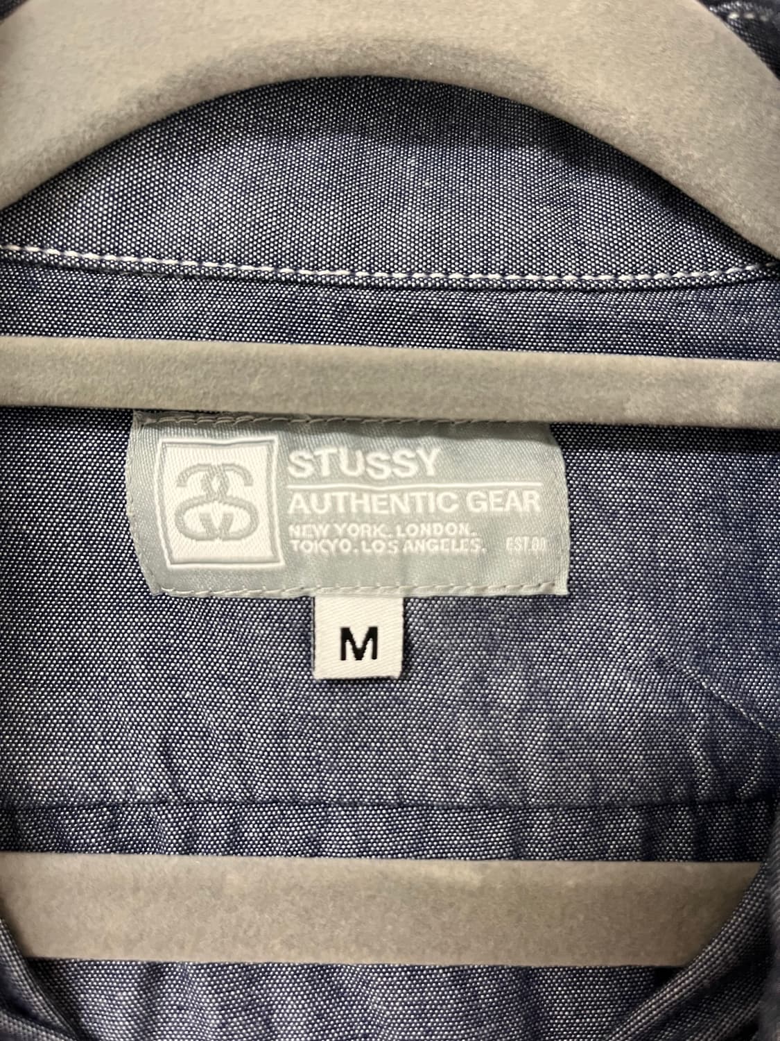 Stussy 스투시 샴브레이 워크셔츠 m 상품이미지3