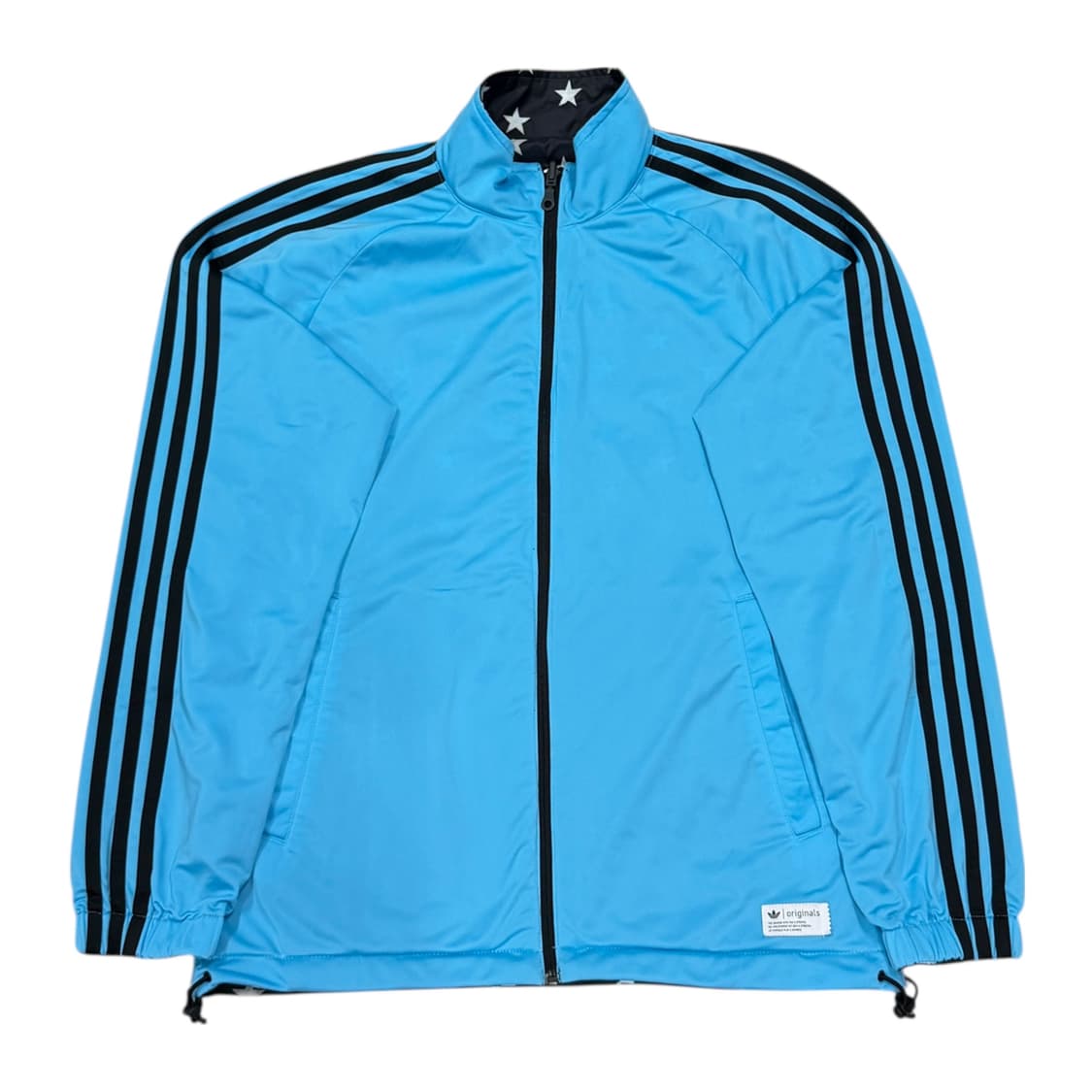 아디다스 빈티지 별 스타 리버서블 바람막이 자켓 블랙 블루 L 상품이미지3