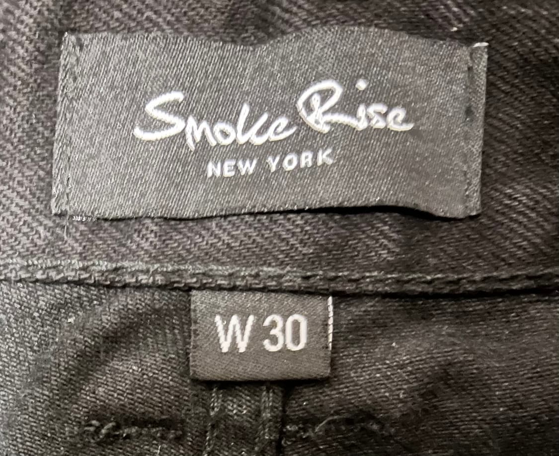 Smoke Rise 블랙진 W30 스플래터 와이드 상품이미지3