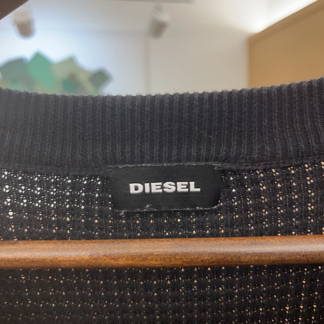 디젤 스트릿 모던시크 슬리브 포켓 스트랩 와플 니트 100 C08668 상품이미지5