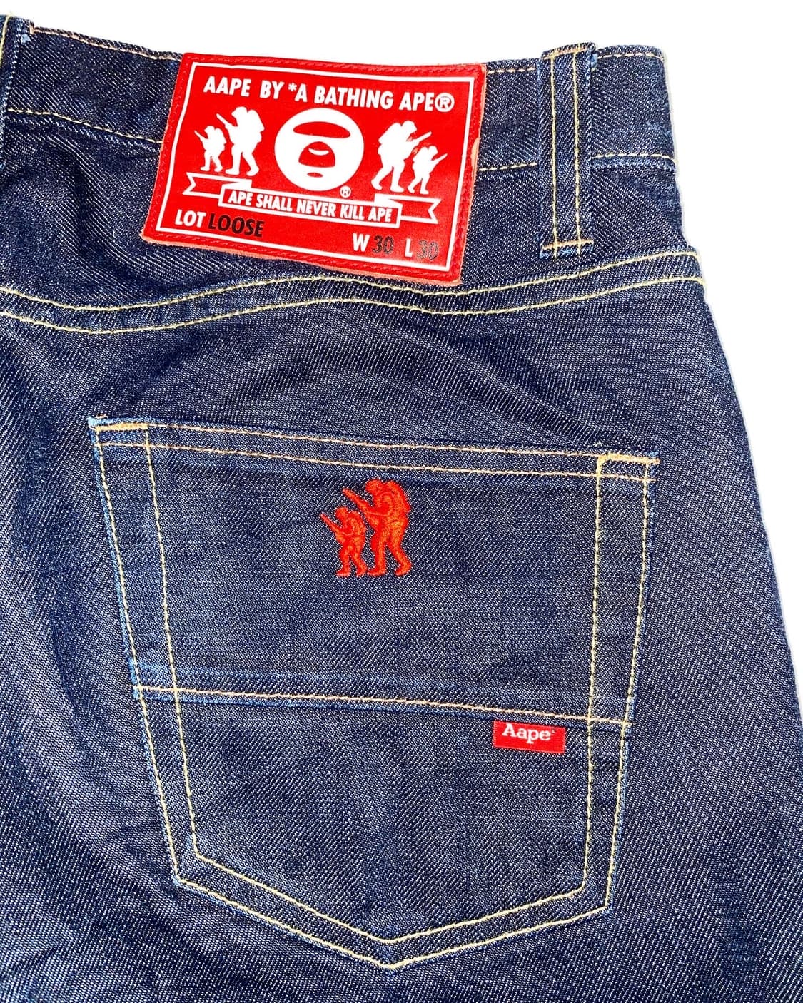 AAPE(BAPE/베이프) - 밀로 프린트 데님 팬츠 상품이미지3