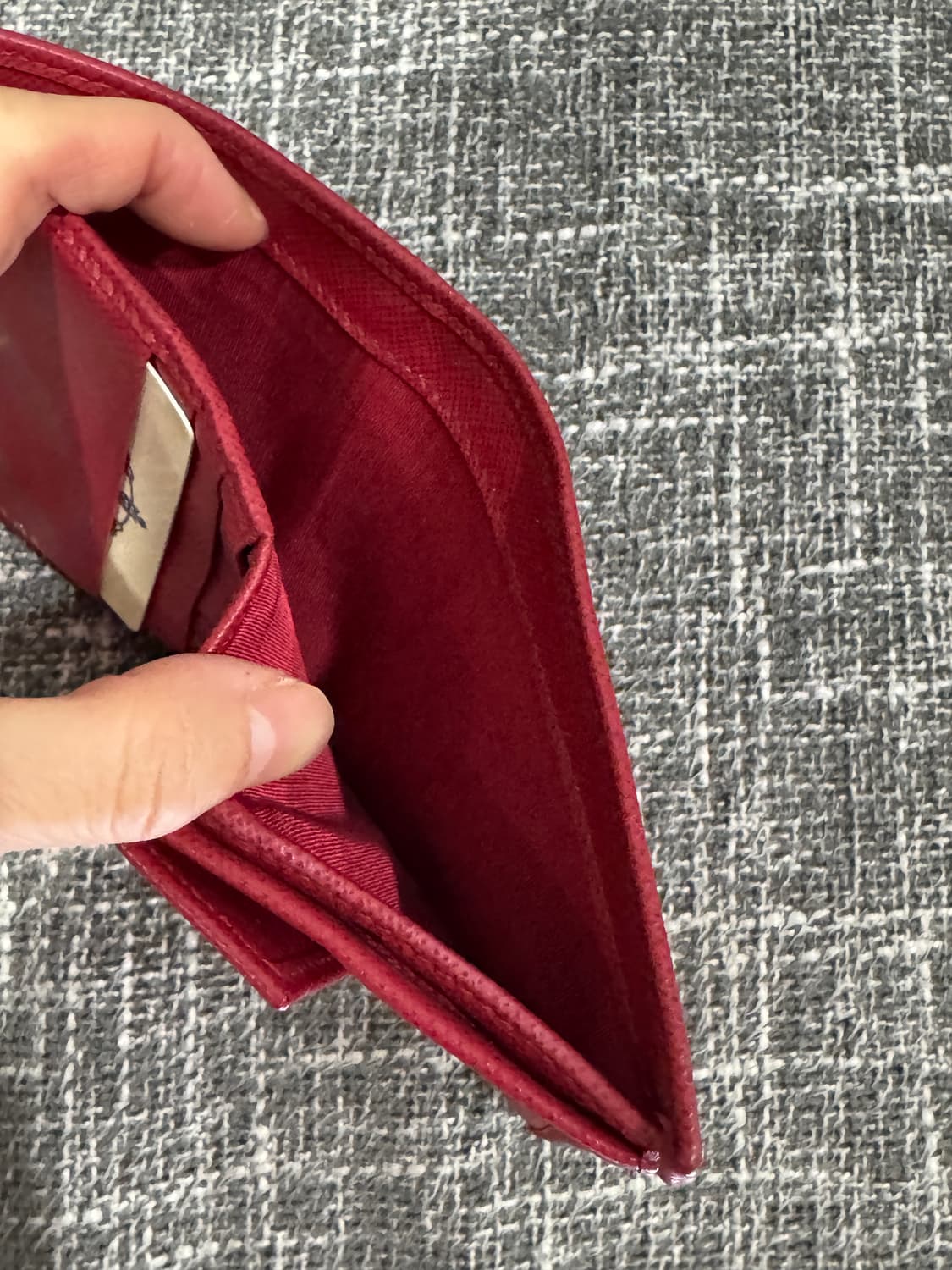 프라다 사피아노 반지갑 레드 정품 상품이미지4