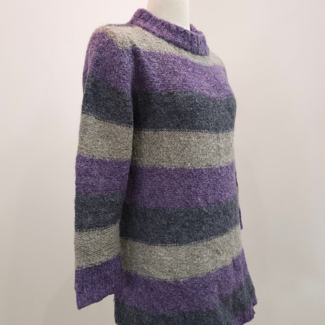 멀티 스트라이프 모헤어 혼방 롱 니트 상품이미지3