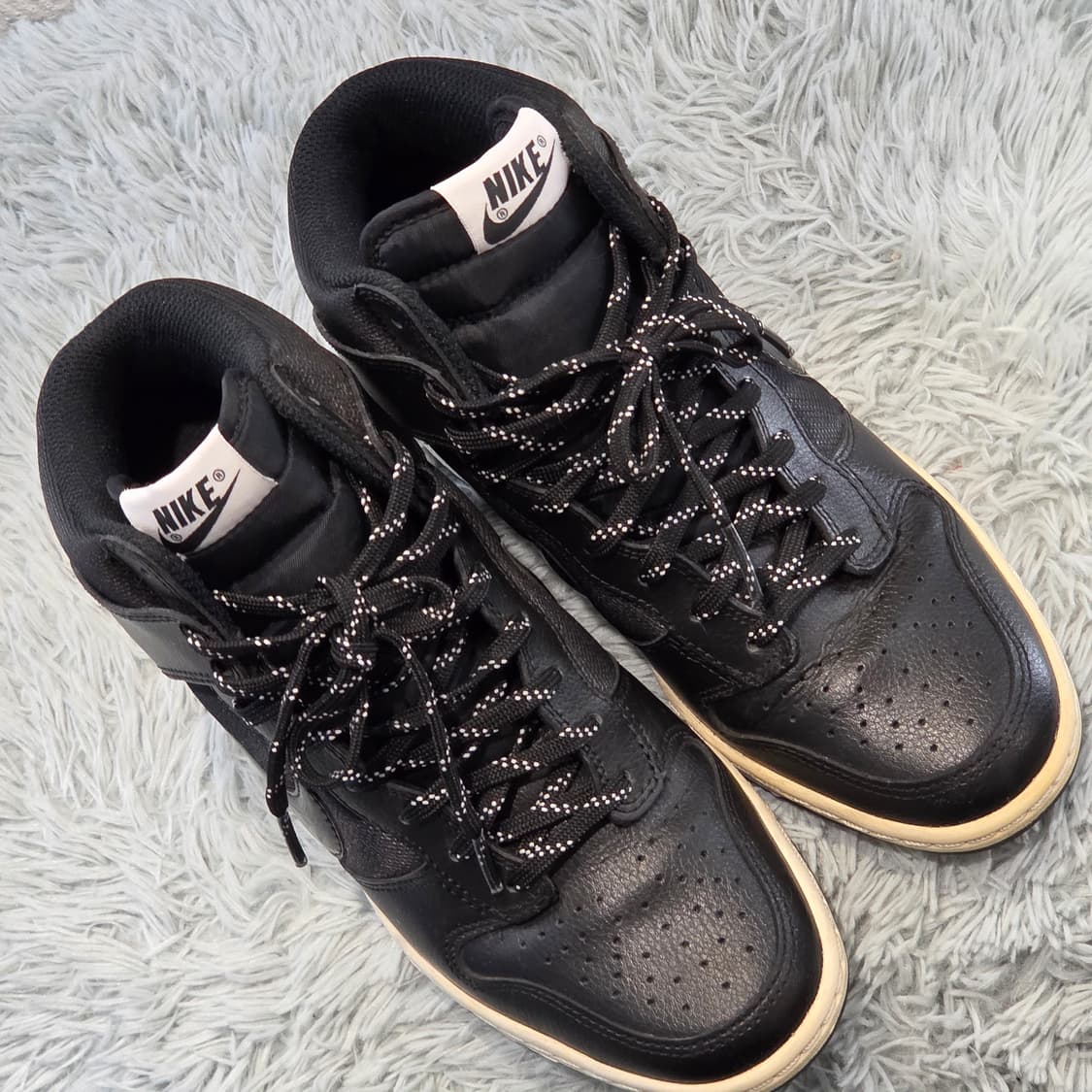 3w-2:나이키 덩크 스카이 하이 블랙 (23.5cm)-키높이6cm 상품이미지5