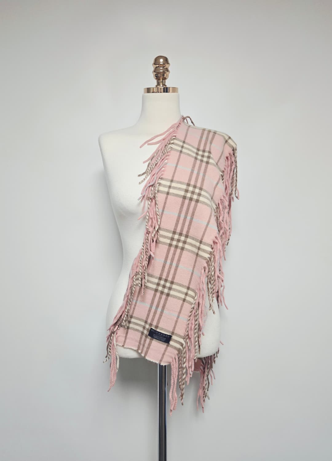 버버리 핑크 희귀템 캐시미어100 머플러 목도리 숄 상품이미지1