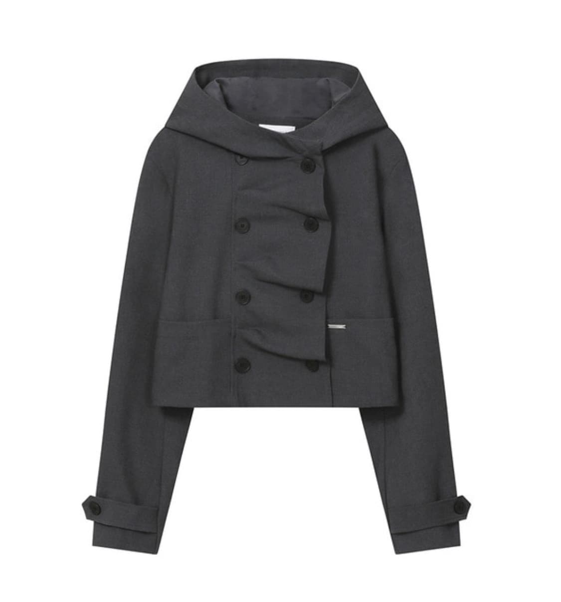 미세키서울 cowl neck button jacket charcoal 상품이미지1