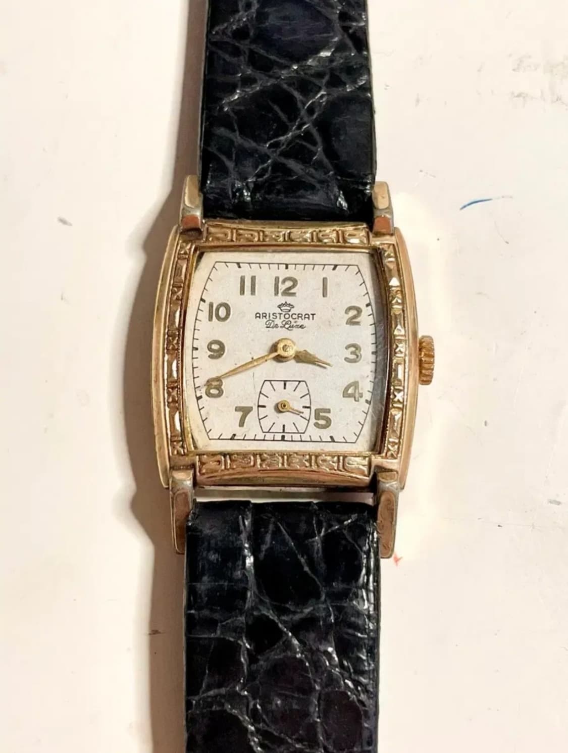 1930년대 빈티지 스위스 사각 수동 시계 엔틱 아르데코 금장 SWISS 상품이미지3