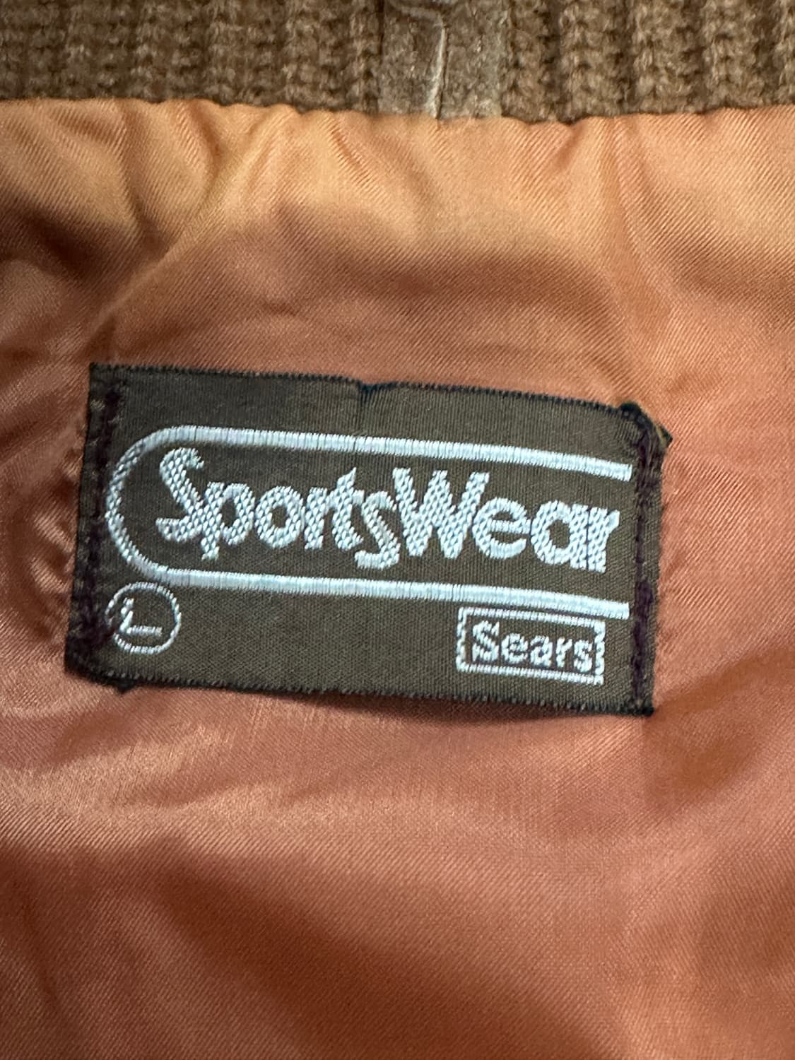80s Sears SportsWear 니트 스웨이드 자켓 L 상품이미지4