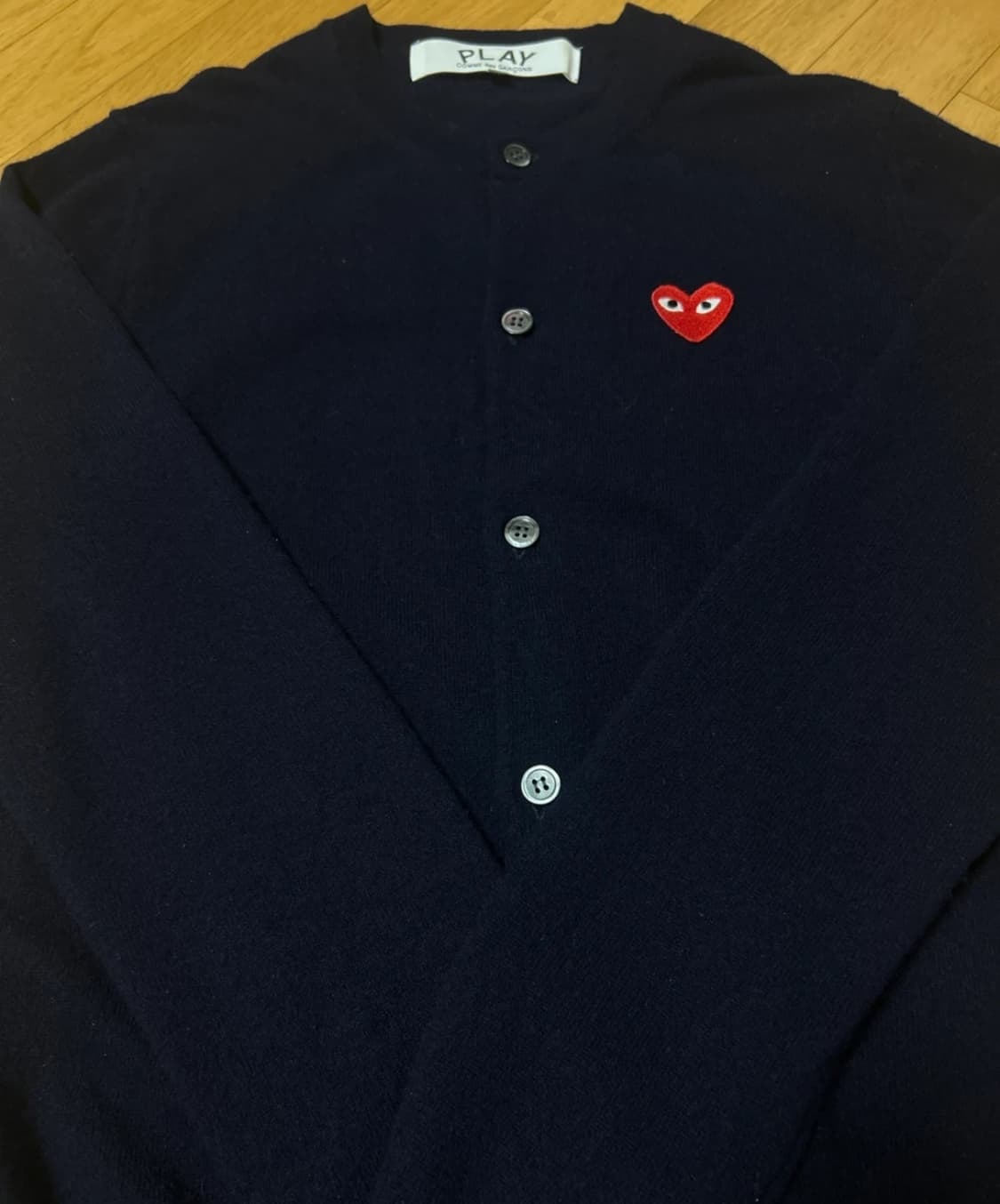 급처 꼼데가르송 PLAY 네이비 가디건 M 상품이미지1