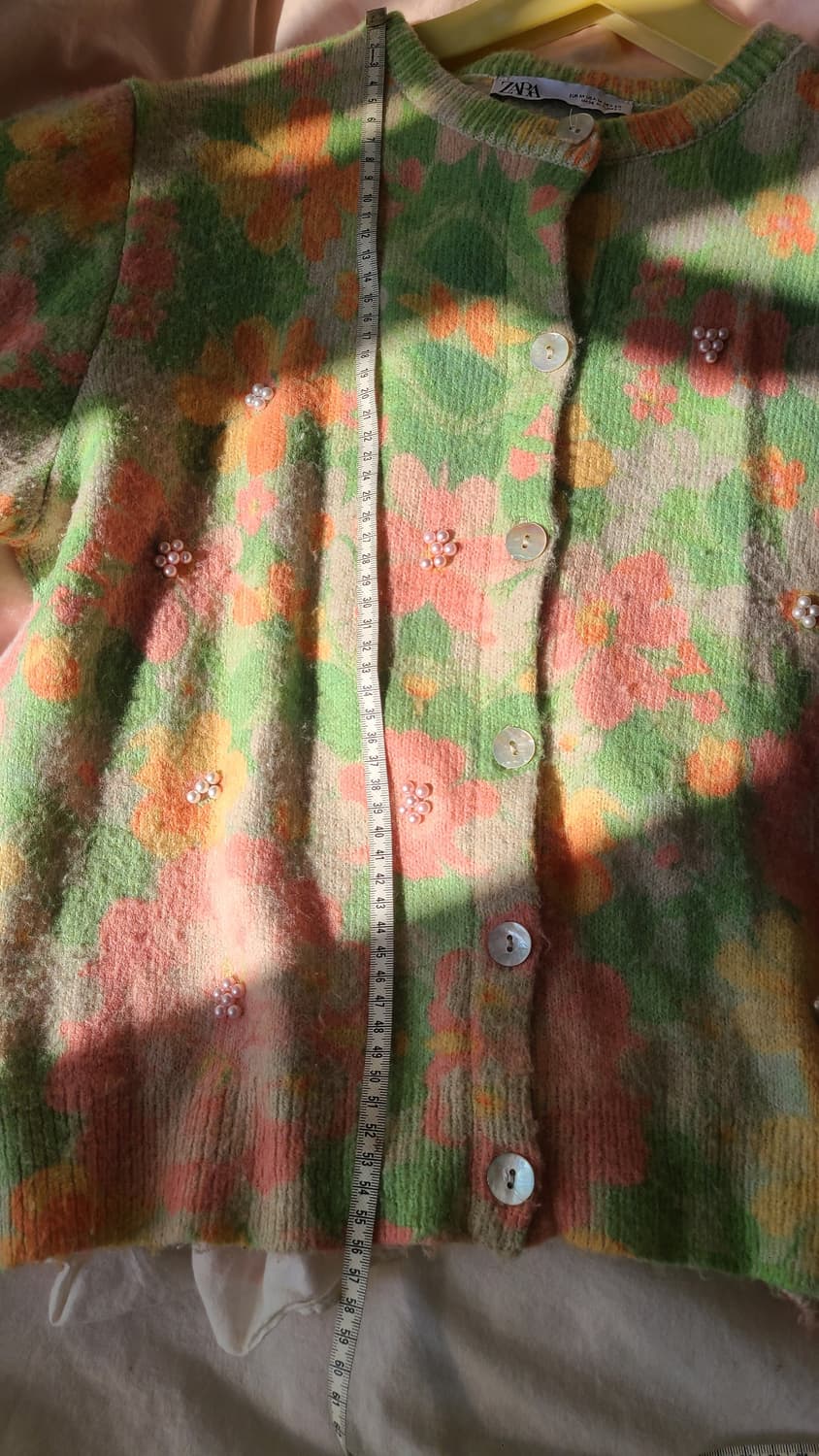 자라(ZARA)빈티지 무드 플라워 니트 가디건 상품이미지5