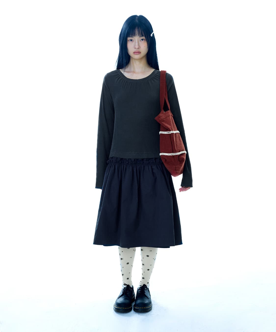 COYSEIO 2WAY SHIRRING ONE PIECE BLUE CHA 상품이미지2