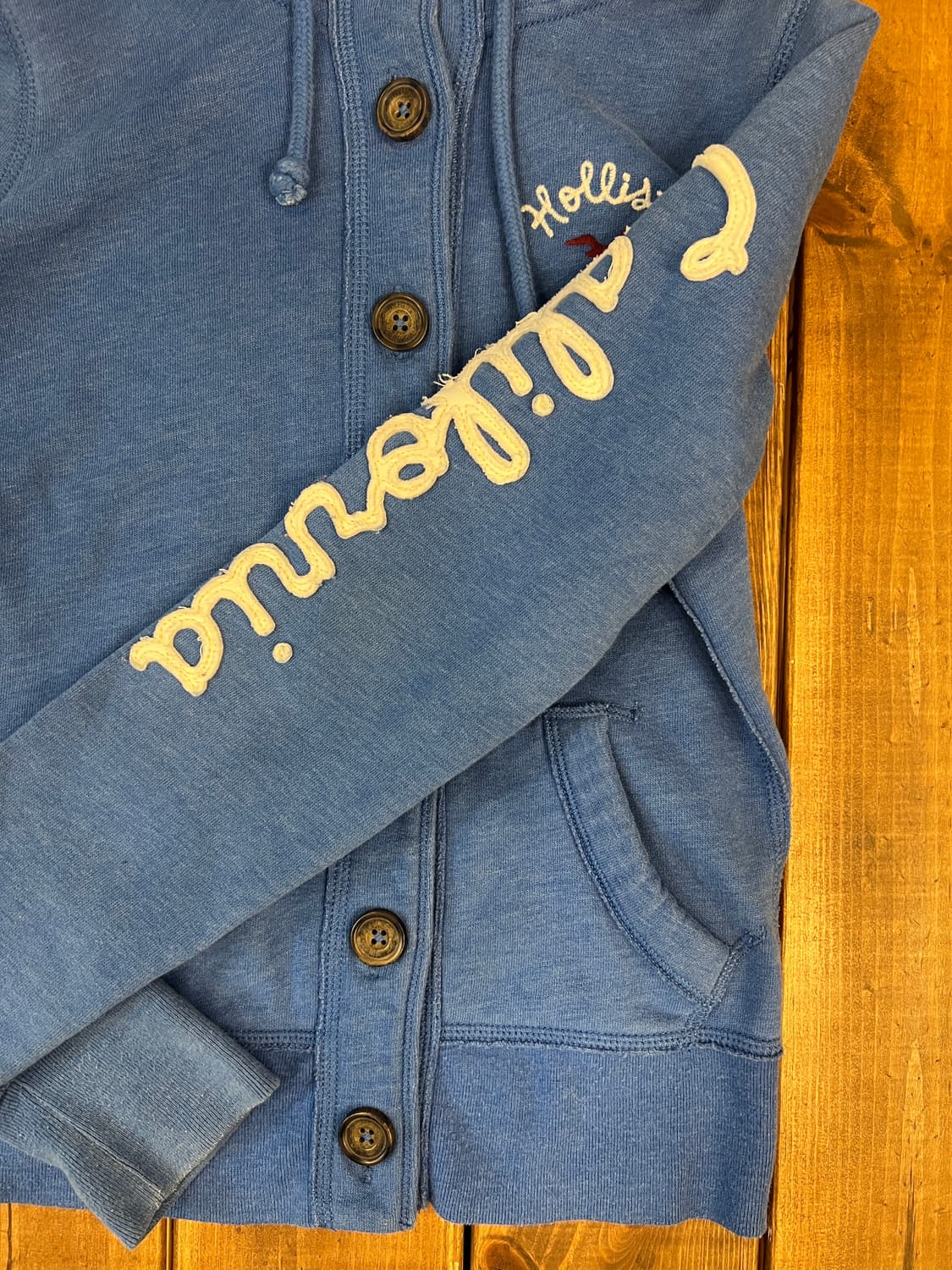 Hollister 블루 버튼 후드집업  상품이미지8