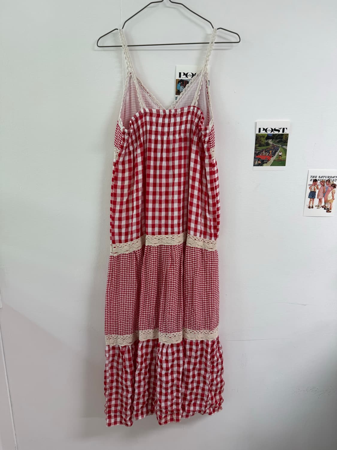 Japan check crochet onepiece 체크원피스  상품이미지6