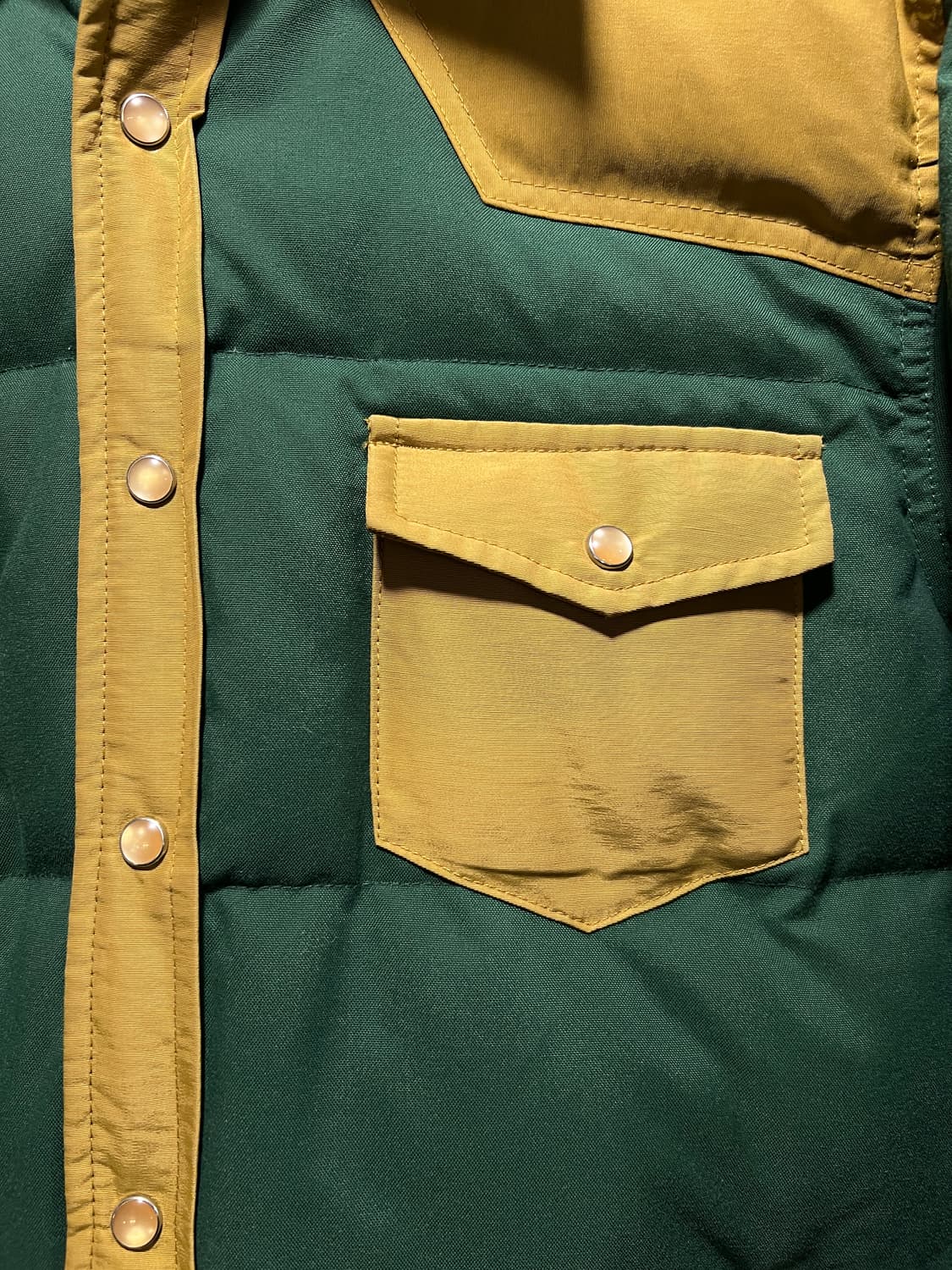 [M]Schott 쇼트 빈티지 그린 요크 다운 자켓 상품이미지3